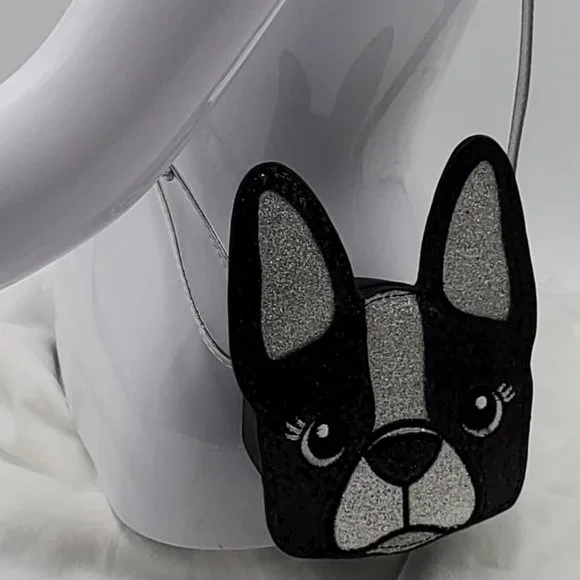 Justice Glitter Boston Terrier Mini Cross Body Bag - Picture 14 of 14